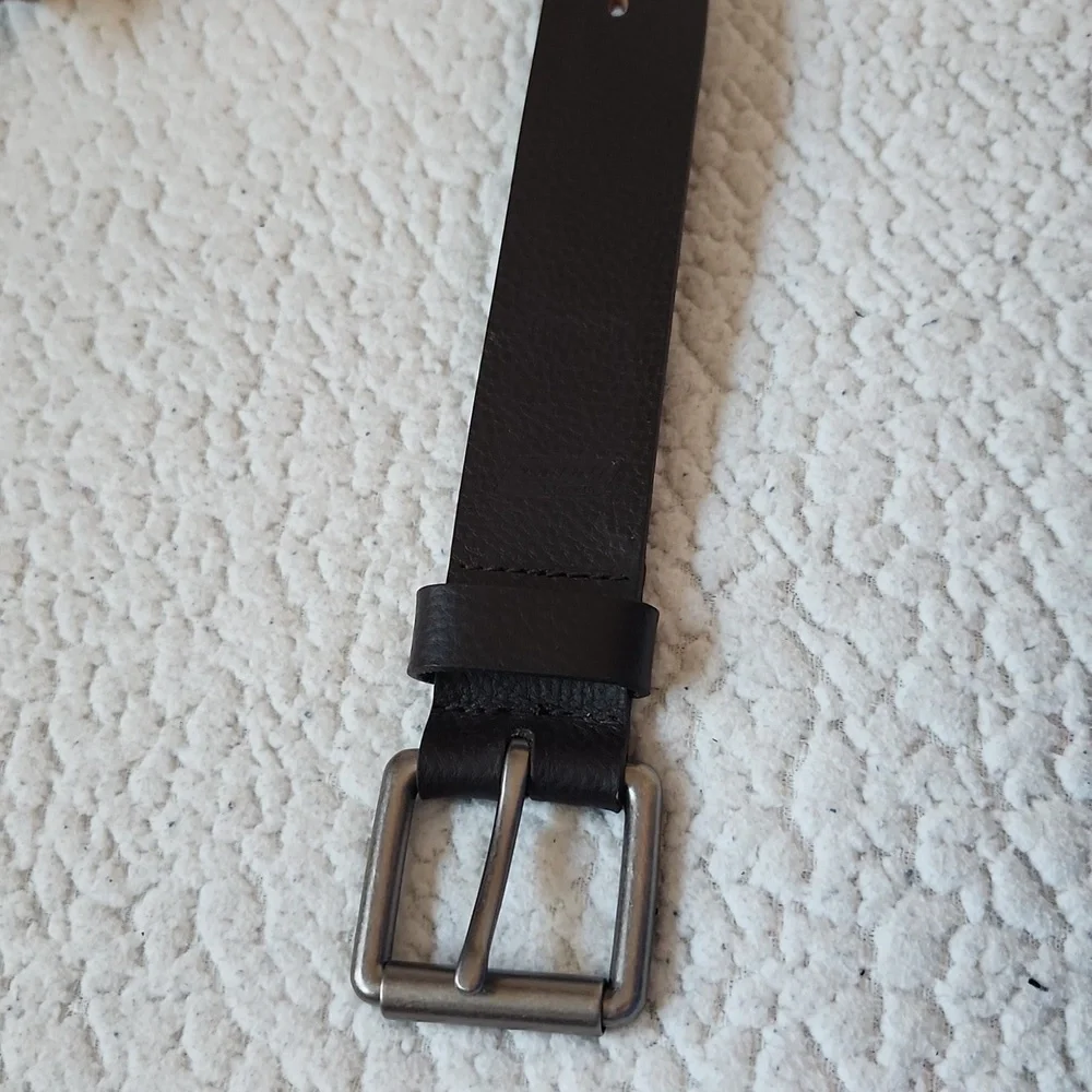 Wrangler Geuine Pebbled Leather Dark Brown Western Cowboy Belt Gorpcore Ranch